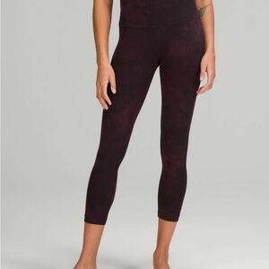 Lululemon RARE Align High-Rise Crop 23" (DiamondDye Cassis Black) Size 0
